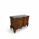 antique walnut serpentine commode