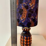 Upcycled table lamp from West Germany, Pop-Art vase by Bay Keramik