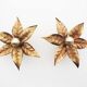Set of brass ‘floral’ wall sconces