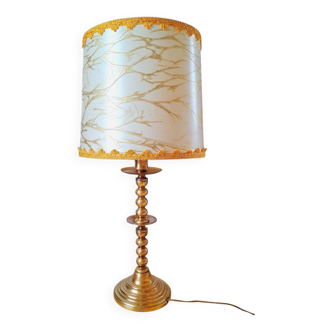 Turned brass lamp, 1960.