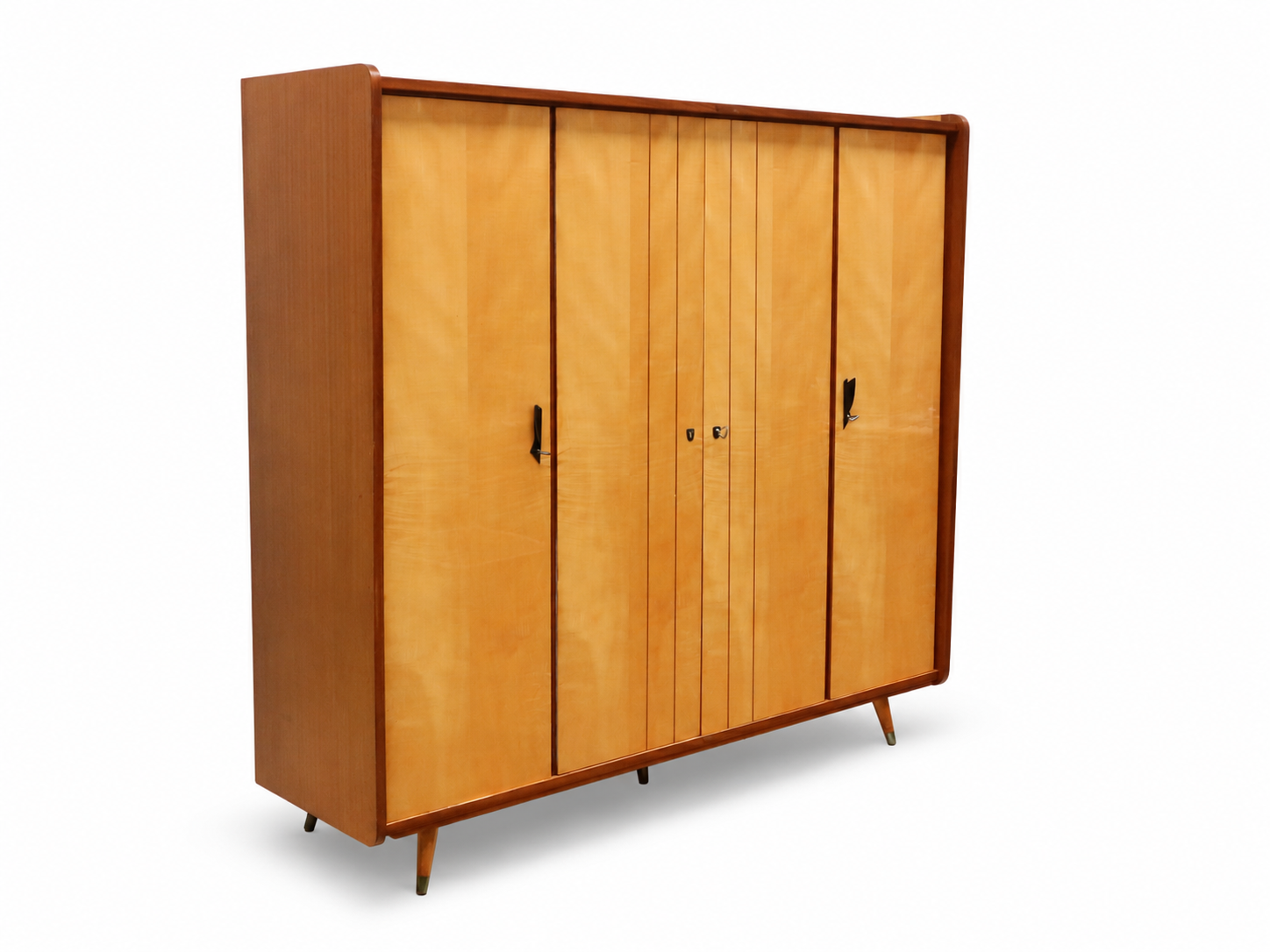 Vintage 50s/60s wardrobe with shelves and hanging section