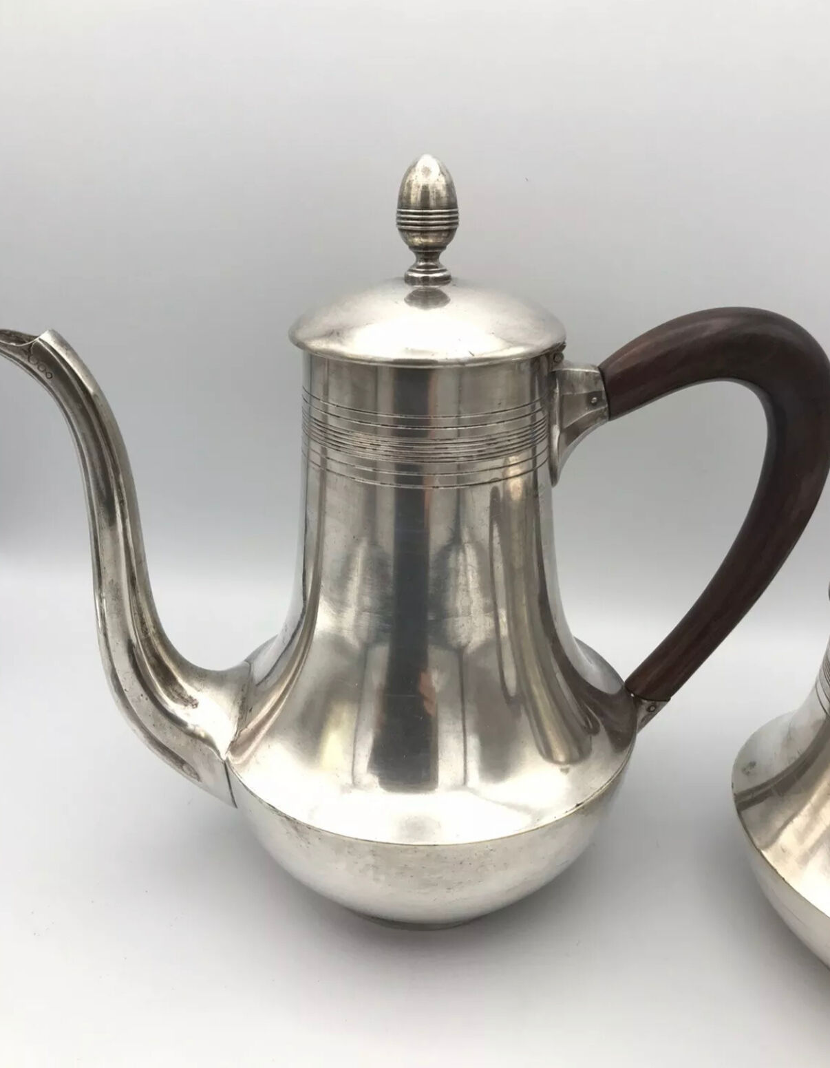 Coffee/tea service in silver metal punch goldsmiths phoenix villeurbanne xixth