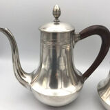 Coffee/tea service in silver metal punch goldsmiths phoenix villeurbanne xixth