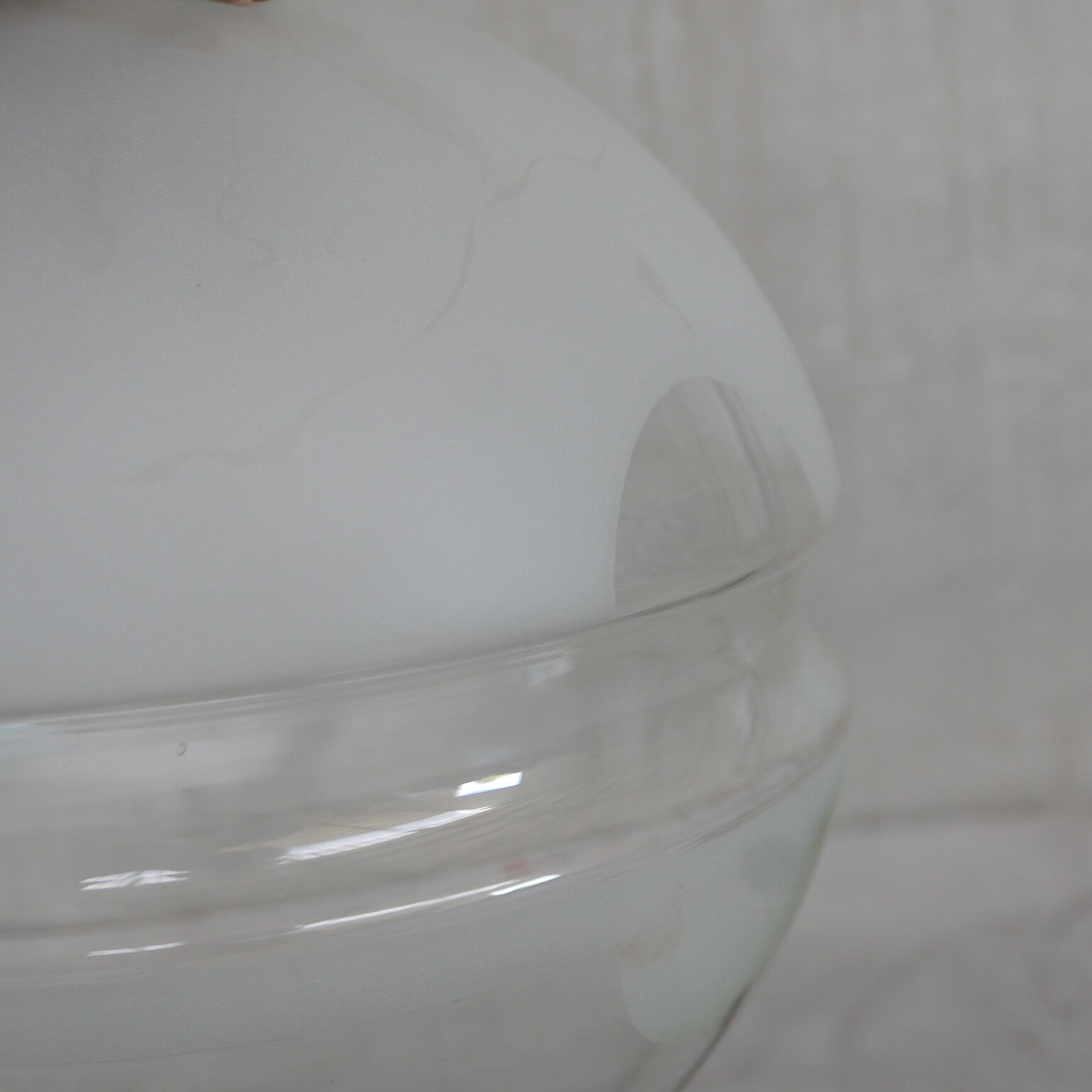 Two tone glass pendant light