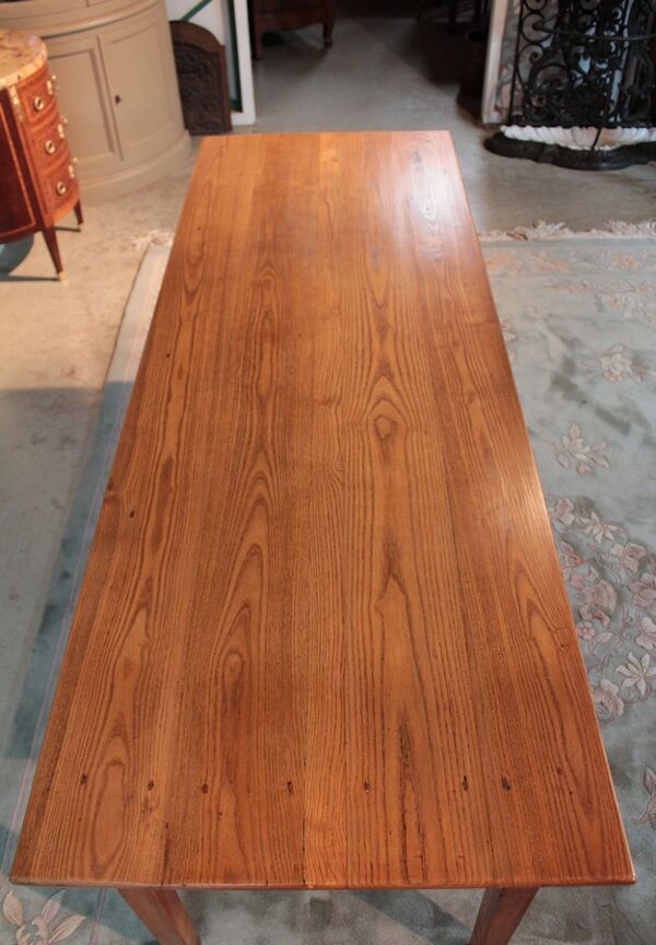Table de ferme en frêne XIXème