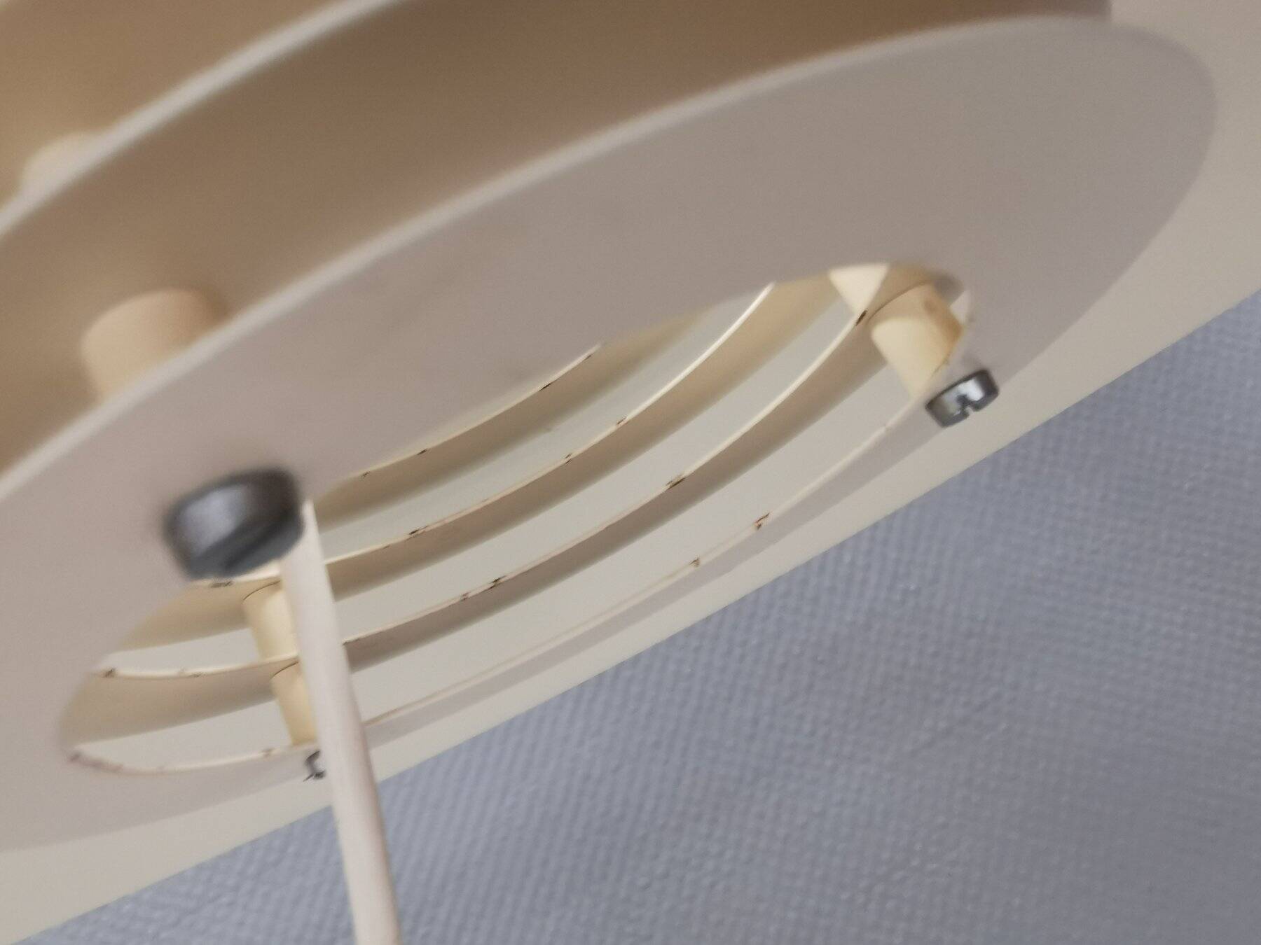 White slim hanging lamp from the Danish lamp produced by Lyfa, 1980s