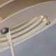 White slim hanging lamp from the Danish lamp produced by Lyfa, 1980s