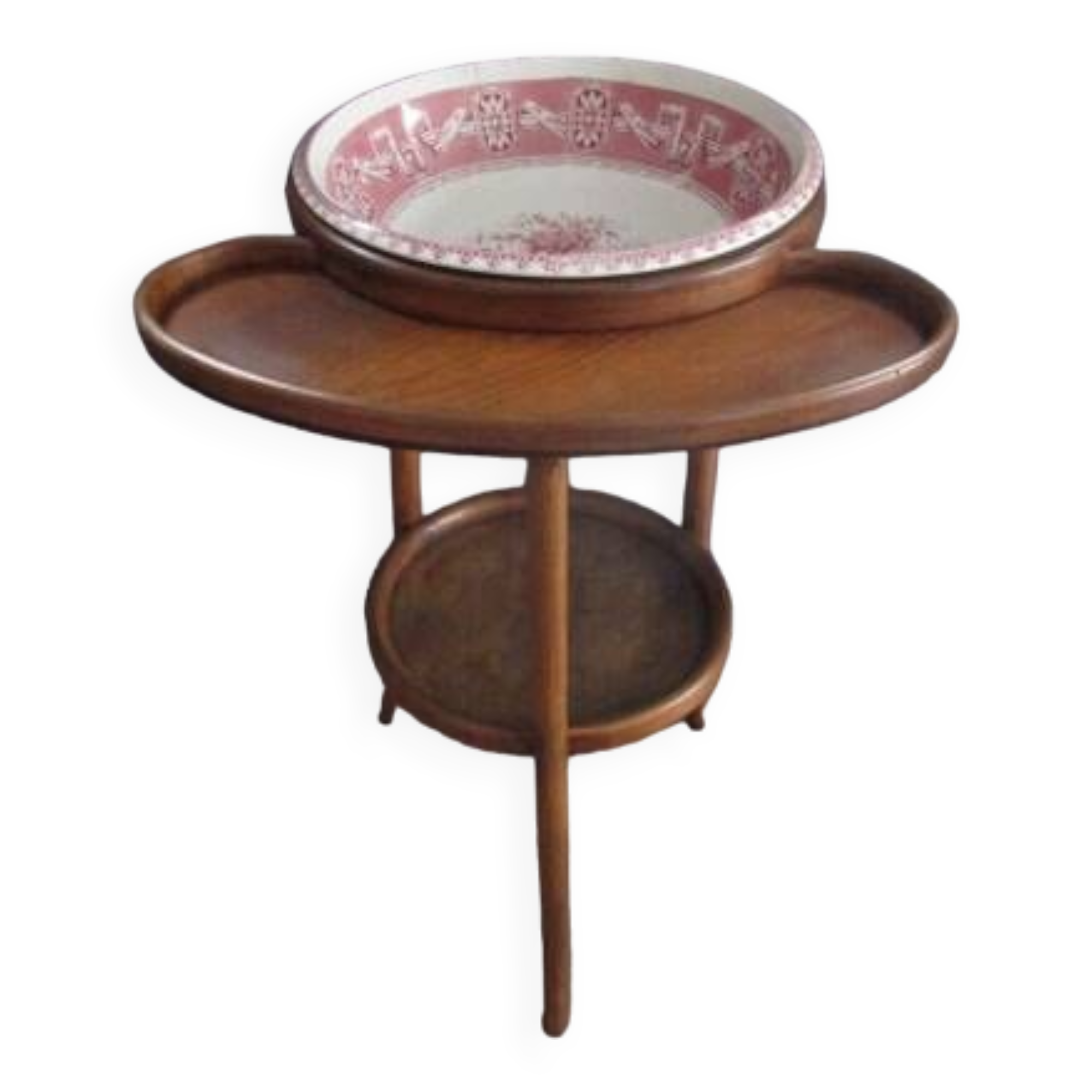 Small old Thonet style dressing table with earthenware basin