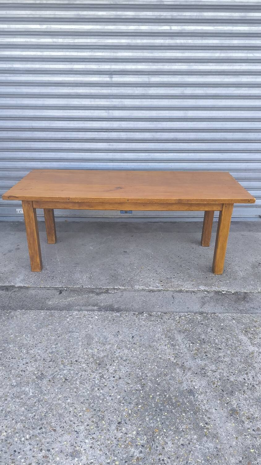 Solid beech farmhouse table 1950