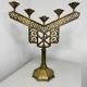 Antique Art Deco Brass Altar Chandelier – 5 Lights – Chrism Symbol