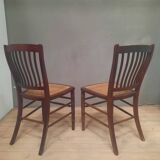 Pair of "1900" caned chairs
