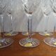 6 glasses white wine / port crystal of Lorraine cut old