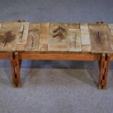 Coffee table in beech and ceramic by Roger Capron, 1960s