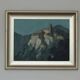 Mid Century Swedish Oil on Canvas “Village Motif” by Bengt Hillgrund