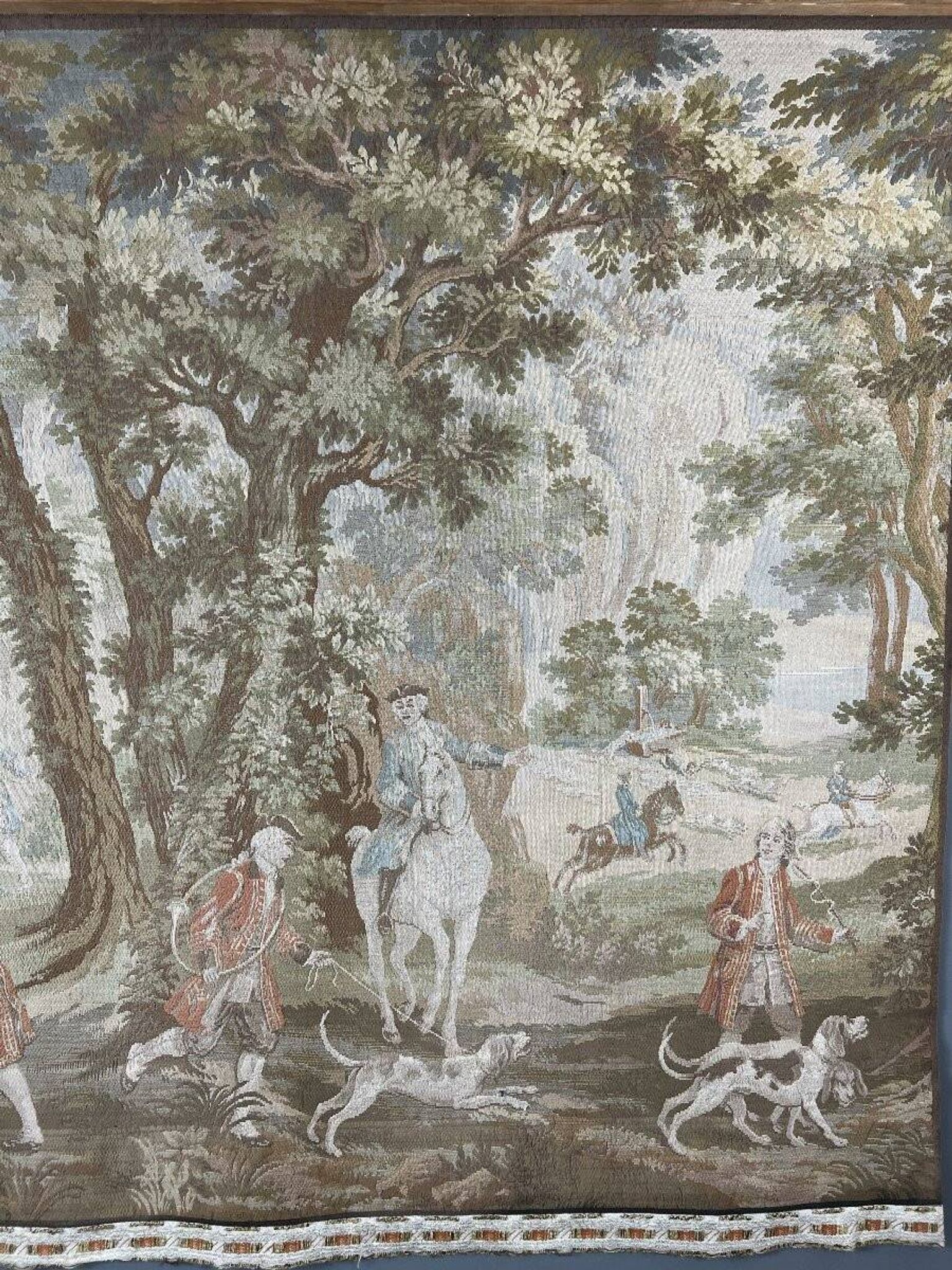 Tapisserie murale « Scène de chasse », style Louis XV, XXe siècle