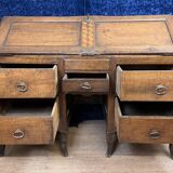 Bordeaux Louis XV period curved sloping desk in solid walnut circa 1750