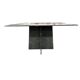 Vintage square dining table in green marble / wabi-sabi table