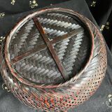 Panier cache-pot Ikebana bambou art japonais XXe siècle