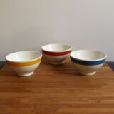 Trio of iron earth bowls