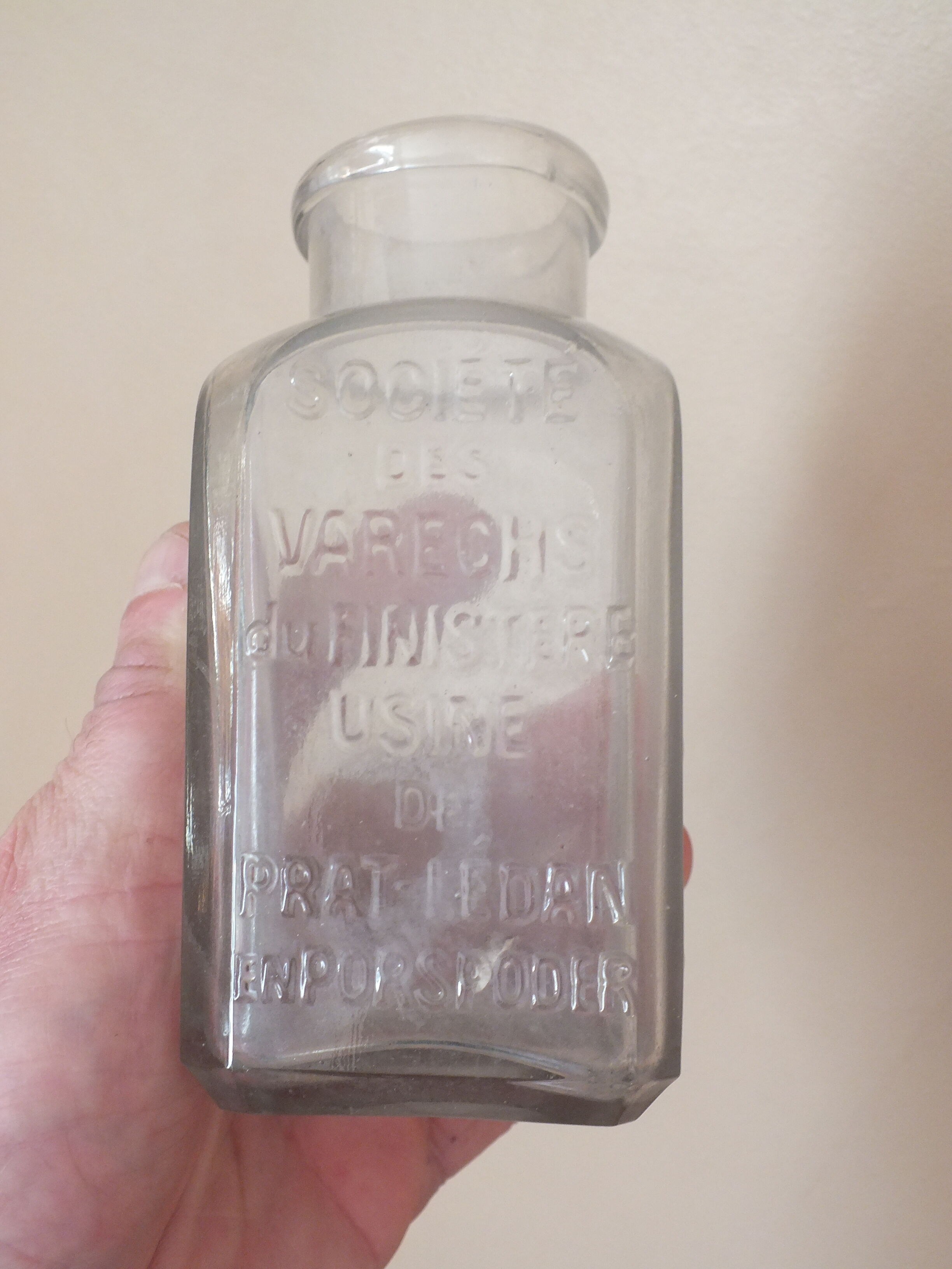 Set of 4 bottles with iode and ancient tissier le conquet seaweed