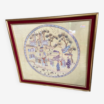 Tableau broderie chinoise sur soie