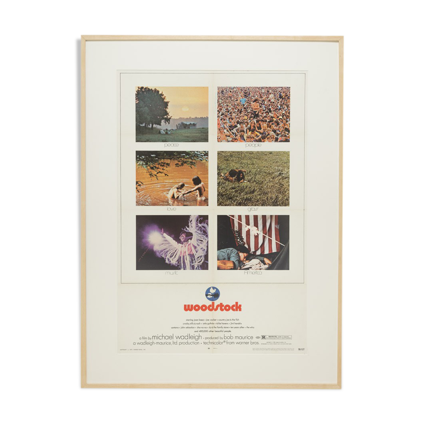 Woodstock, movie poster, 92 x 123 cm