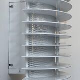 Pair of vintage wall lights, white lacquered metal, Borens, Sweden 1980