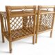 Tables de nuit en bambou et rotin du milieu du siècle, Espagne, fabriquées à la main, années 1970