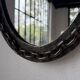 Miroir brutaliste ovale « chaine » 1950