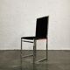 Chaise Italienne en chrome et loupe d'orme 1970