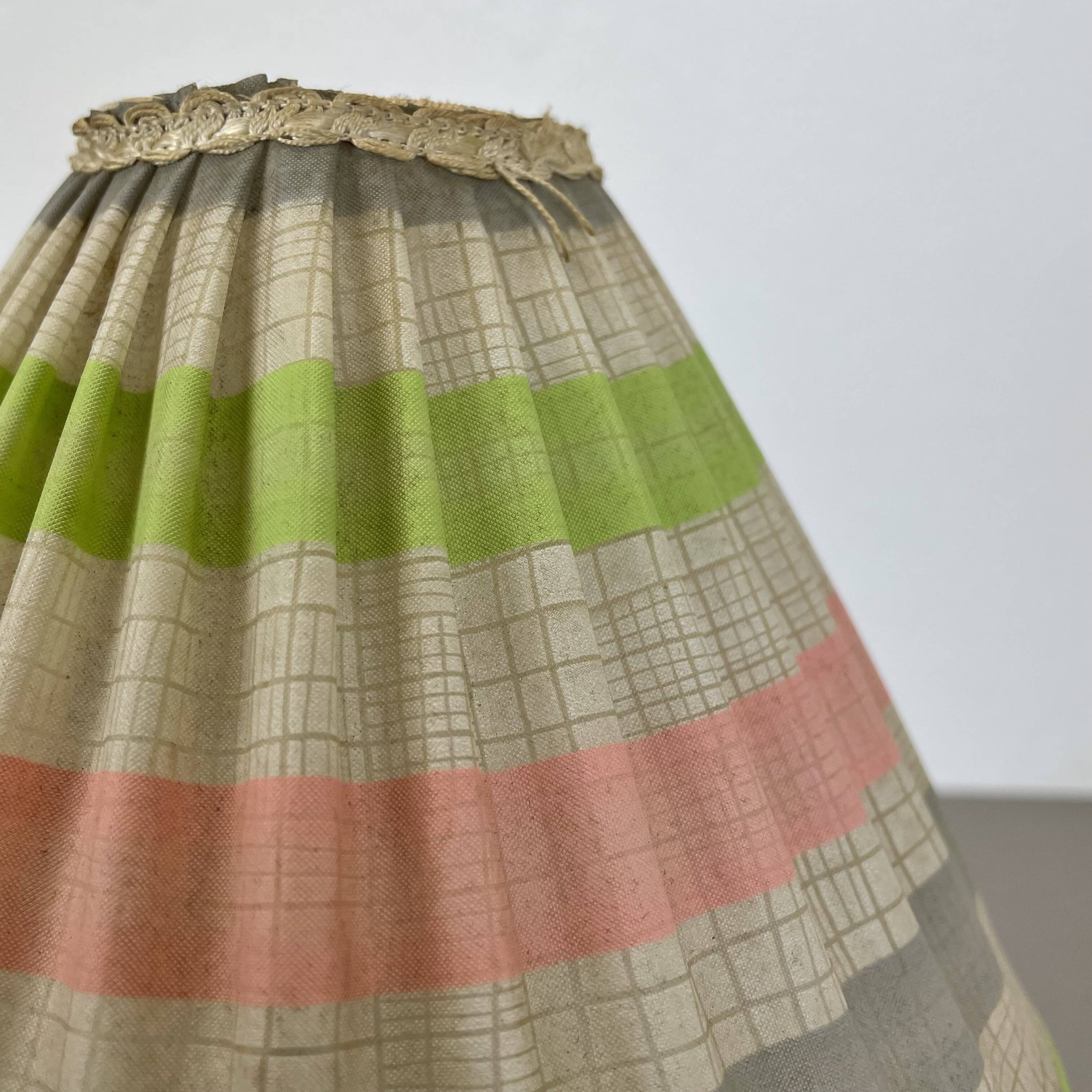 32cm Beautiful kalmar style brass + fabric table light, Austria, 1960s