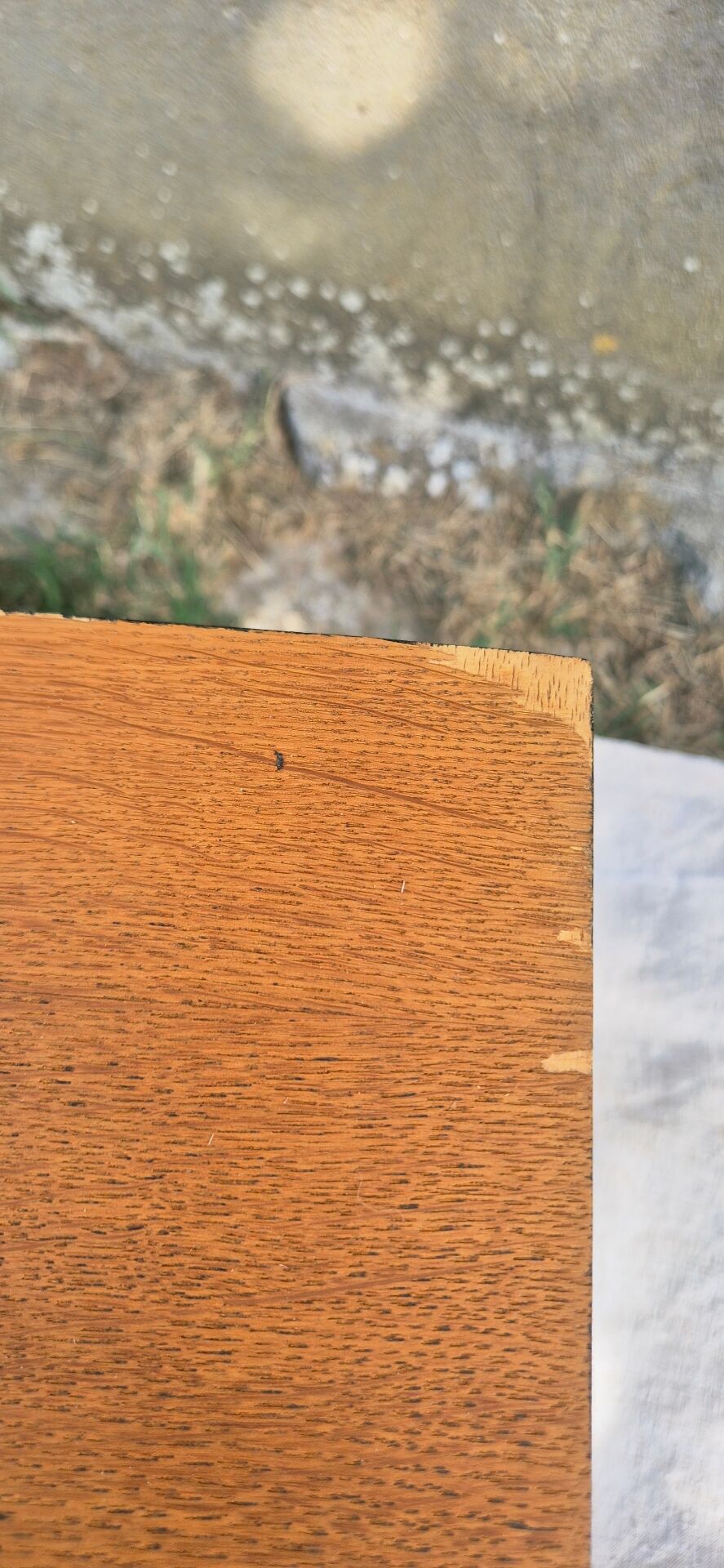Small table, vintage Scandinavian TV unit in metal and wood, renovated.