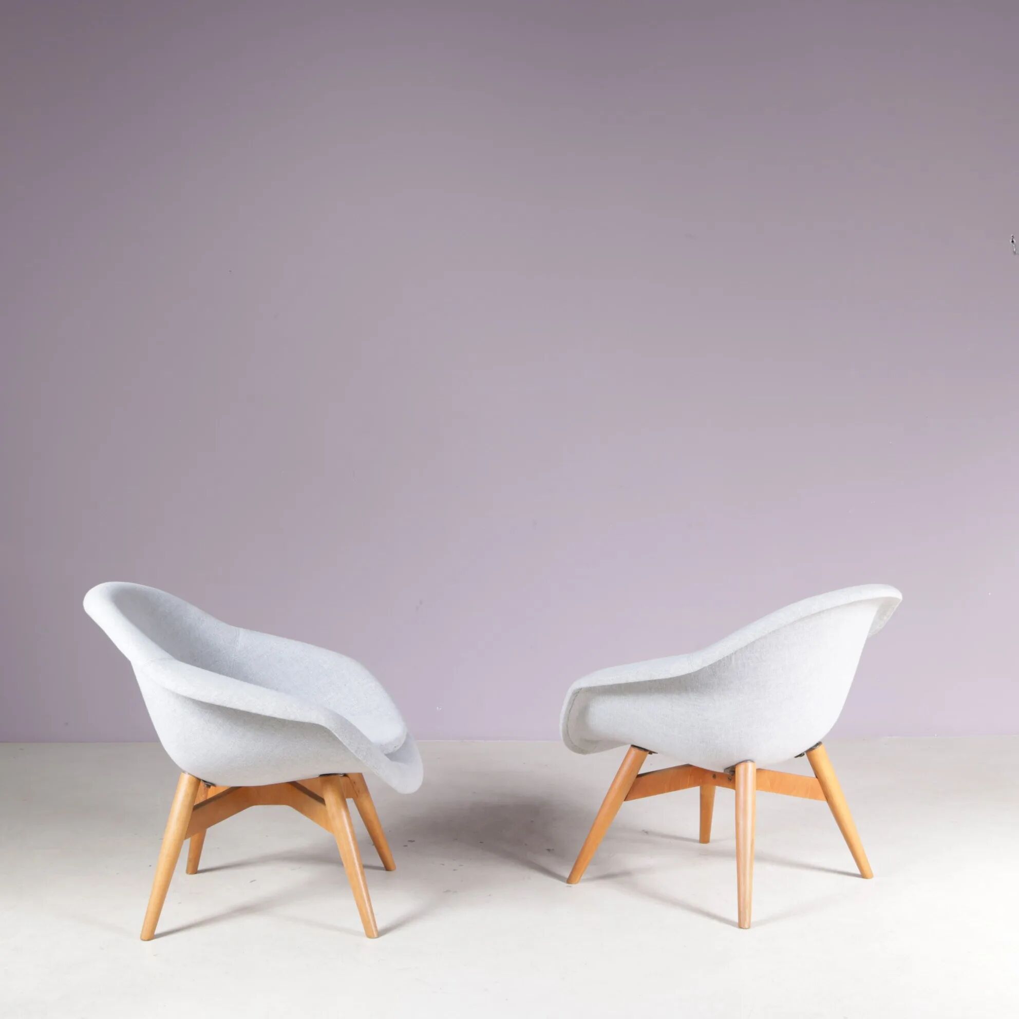 1950s set of 2 easy chairs by Frantisek Jirak, Czech