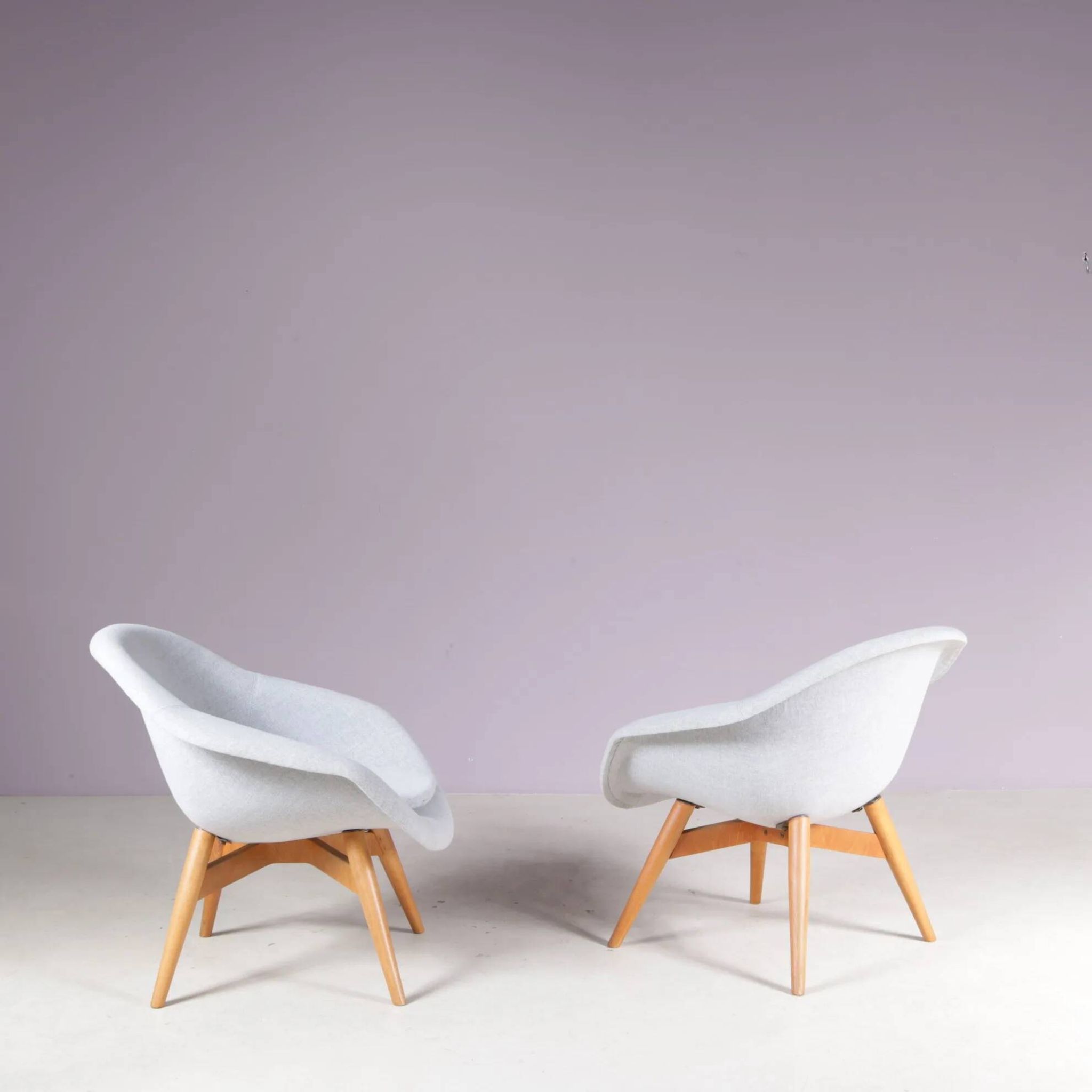 1950s set of 2 easy chairs by Frantisek Jirak, Czech