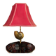 Shell lamp with gilded brass