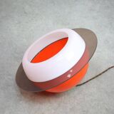 Italian Orange Space Age Saturn Lamp, 70s