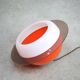 Italian Orange Space Age Saturn Lamp, 70s