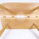 Sculptural mid-century stool in solid oak by Carl Gustaf Boulogner, Sweden, 1950s.