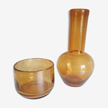 Duo vase vintage blown glass