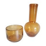 Duo vase vintage blown glass