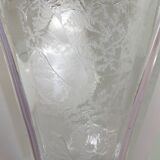 Vintage glass and brass lantern chandelier/1950