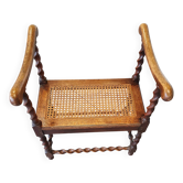 Chaise Wokkel avec accoudoirs et assise en sangle