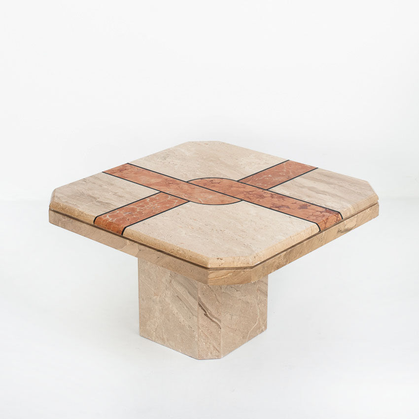 Vintage marble coffee table. Italy, 1990s.