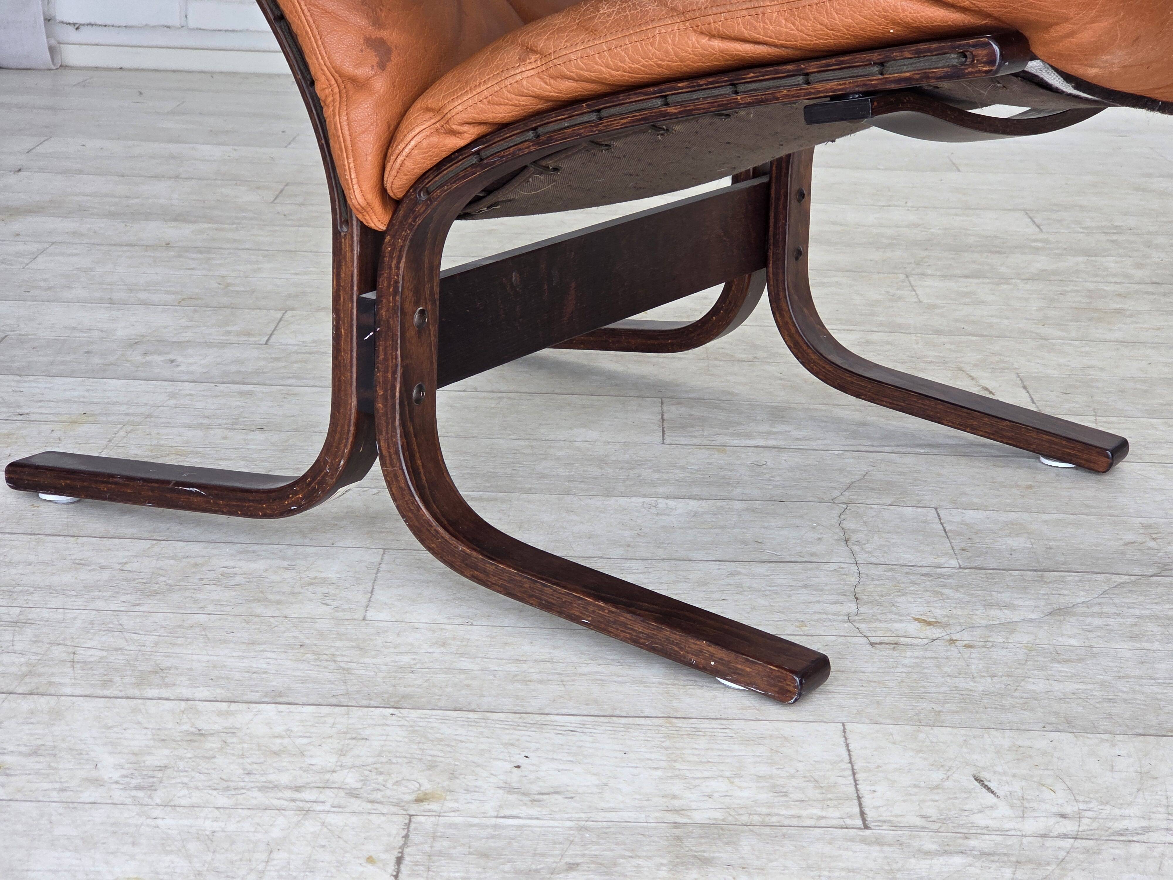 Années 1970, design norvégien par Ingmar Relling, fauteuil, modèle "Siesta".