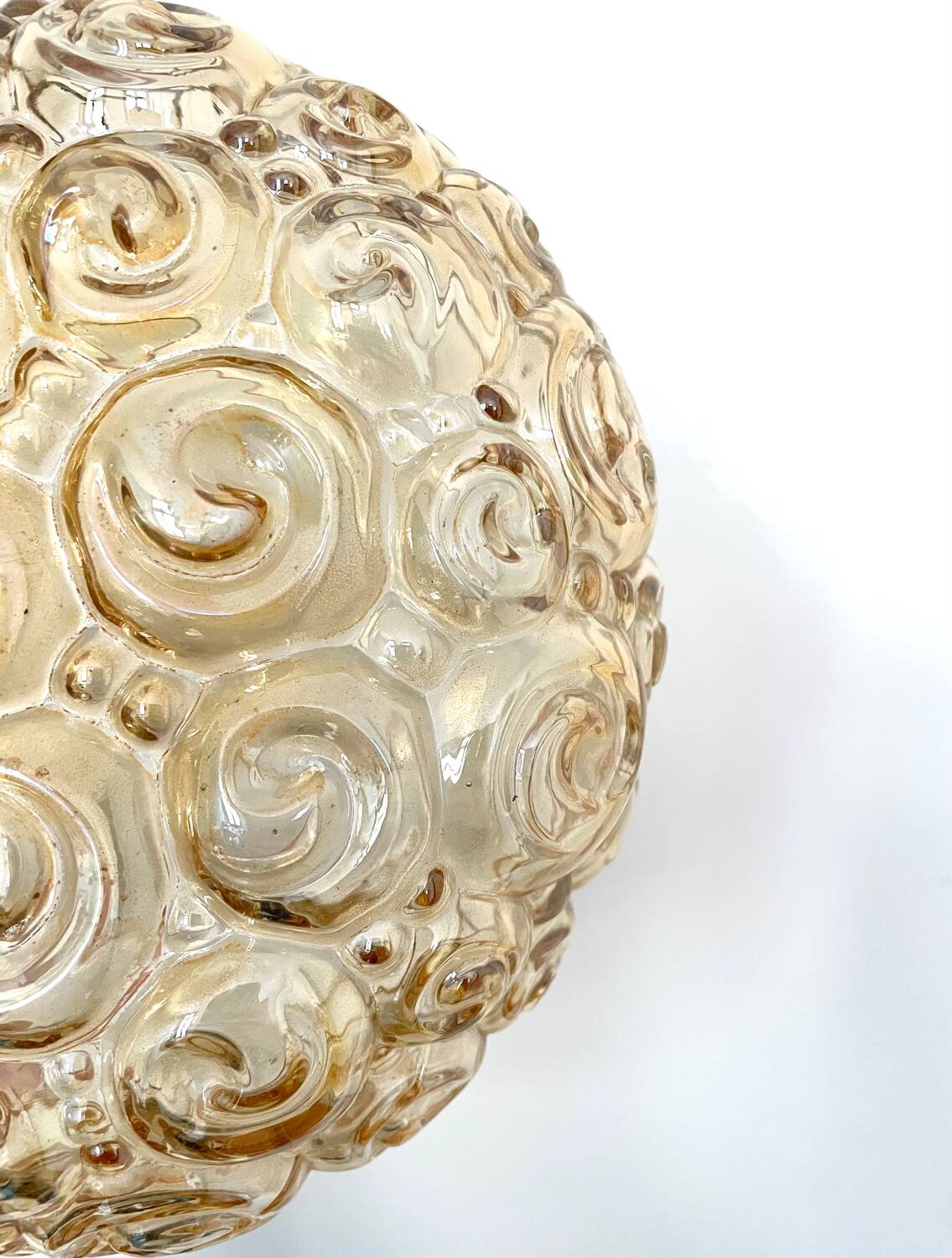 3 Helena Tynell snail ceiling globes, 1960