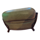 Cherry and leather armchair