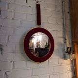 Round velvet mirror