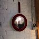 Round velvet mirror