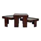Tables gigognes vintage italiennes par Gianfranco Frattini pour Cassina, ensemble de 3
