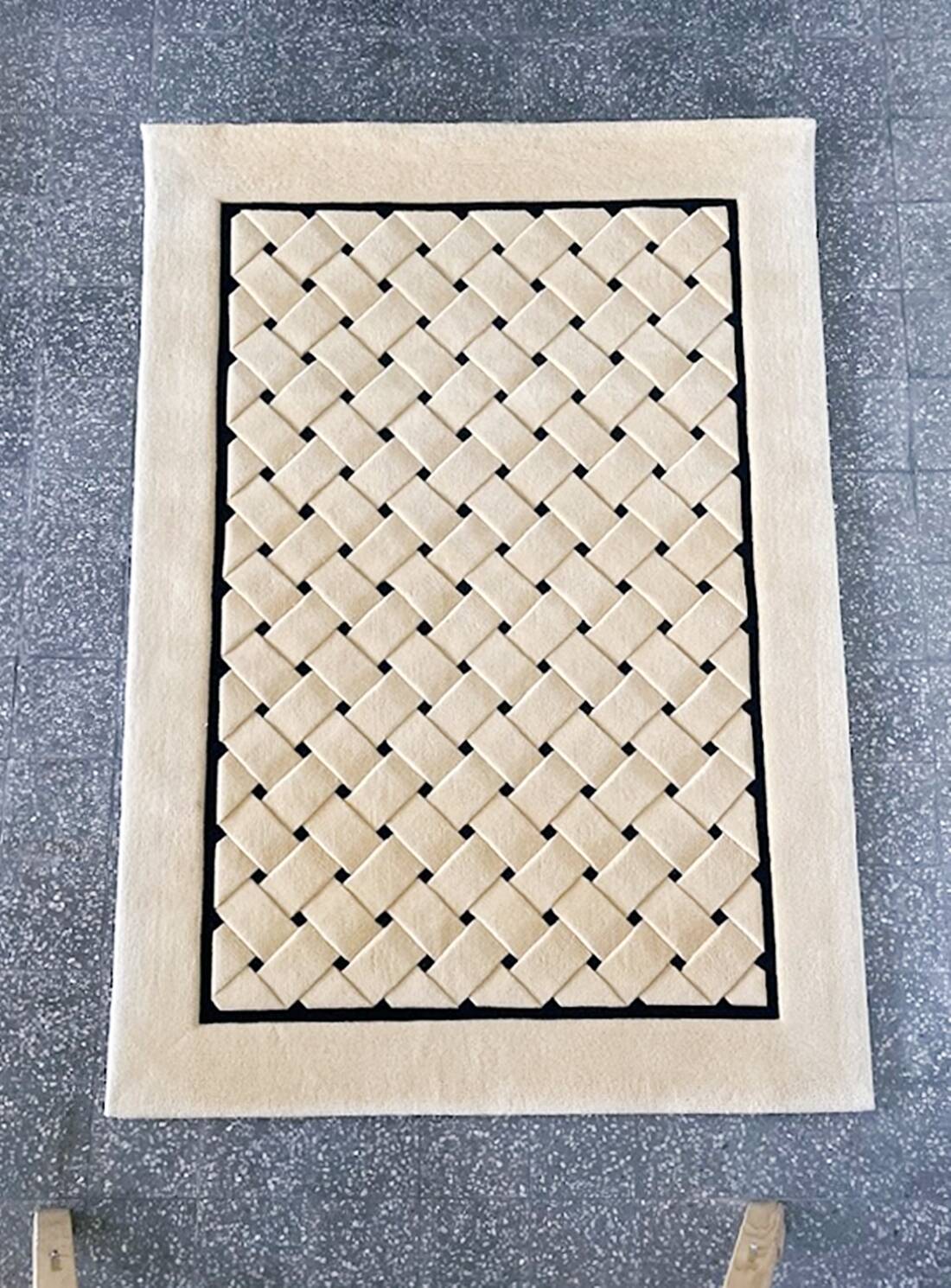 "Opal Variation" Hand Tufted Rug by Tisca France 1990s